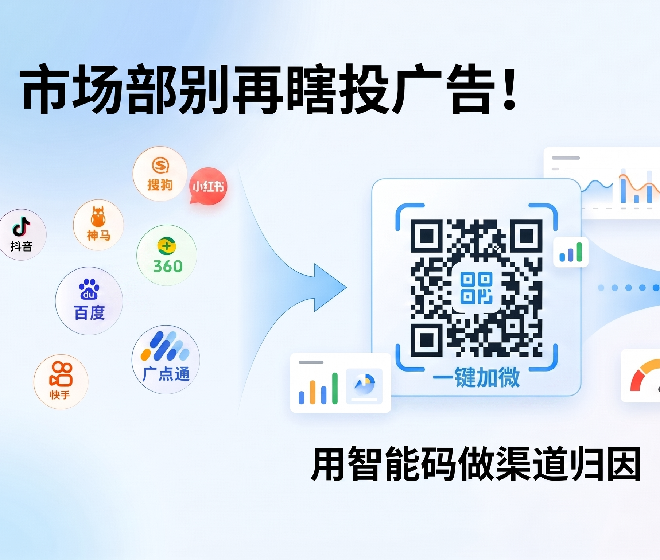 市场部别再瞎投广告！用智能码做渠道归因，，，，，，，ROI 一眼看清