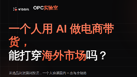 OPC实验室:一个人用AI做电商带货,能不能打穿海外市场? OPC实验室:一个人用AI做电商带货,能不能打穿海外市场?